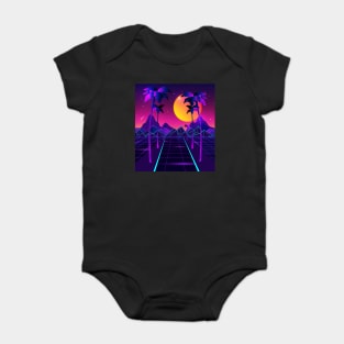 synthwave country side Baby Bodysuit